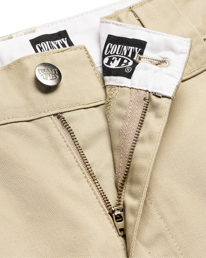 FB County beige kackies work pant zip and button picture