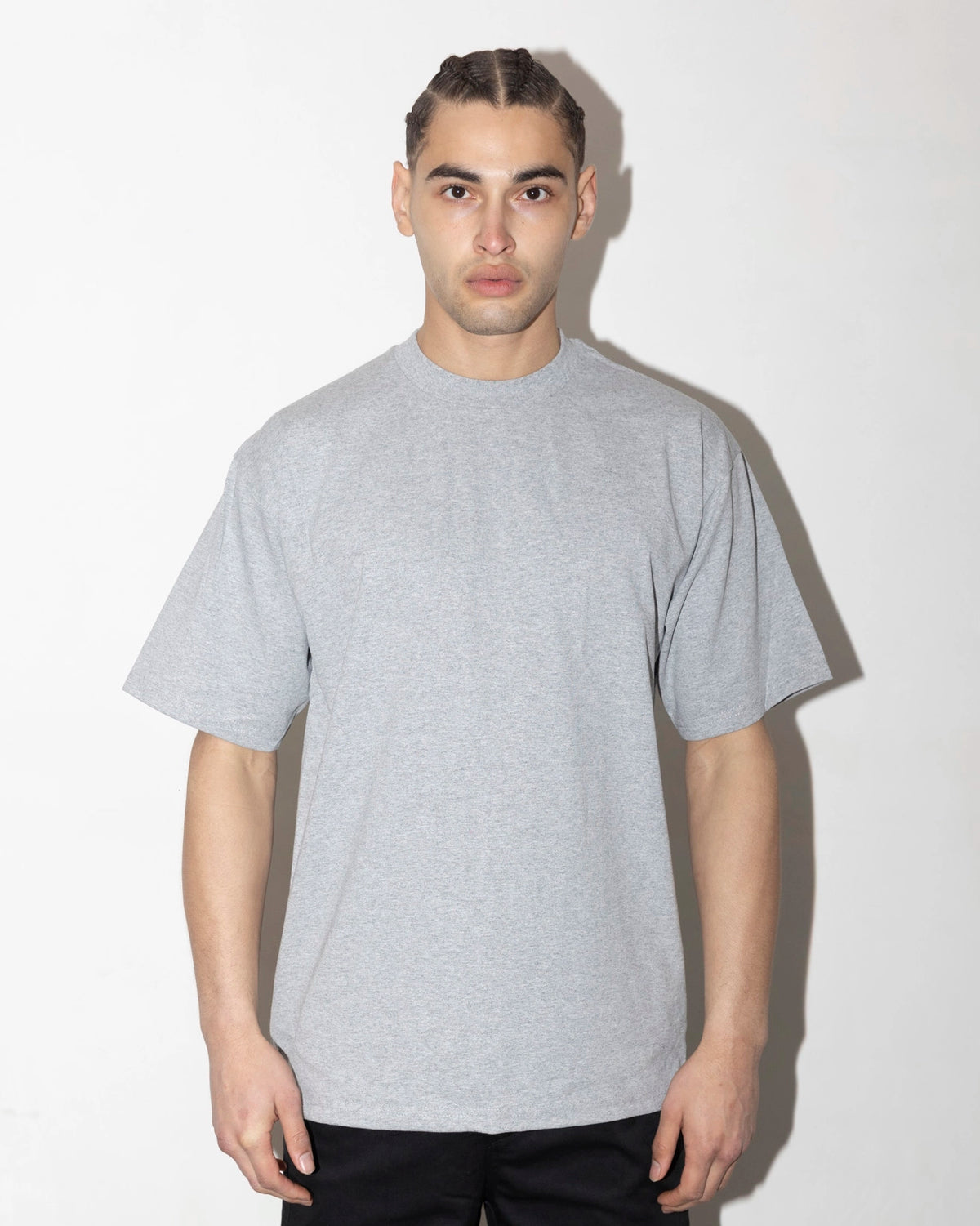 Proclub Heavyweight Grey T-shirt worn picture
