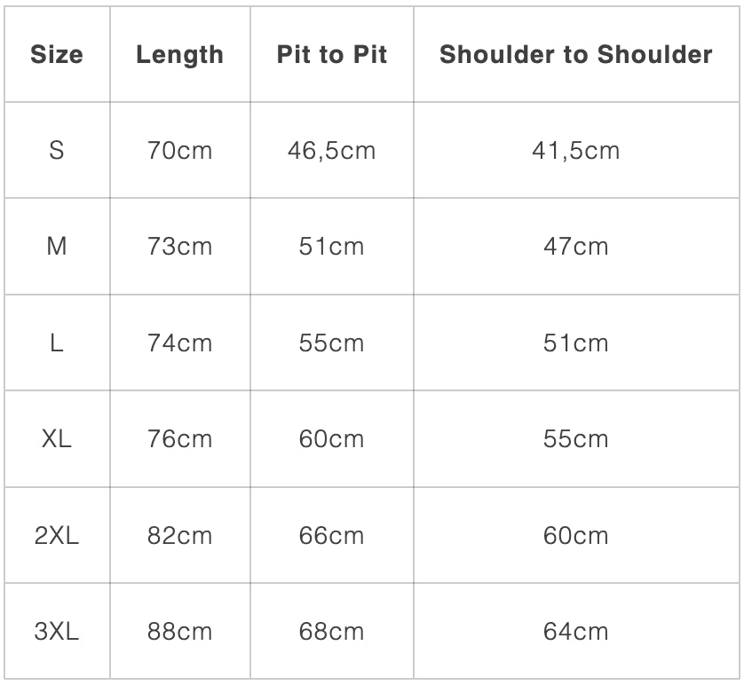 proclub heavyweight size chart Image