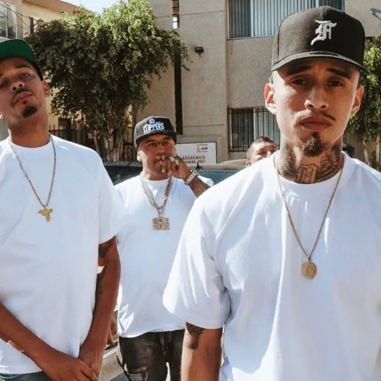 Chicano wearing pro club white tee Image