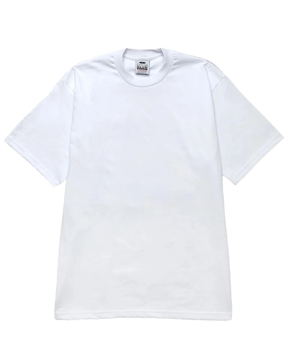Proclub Heavyweight white t-shirt flat lay